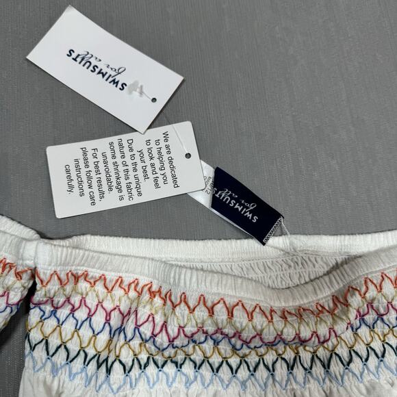 NWT Swimsuits for All Elle Dress Cover Up Size M 10/12 Rainbow Resort Wear Midi - Picture 12 of 14